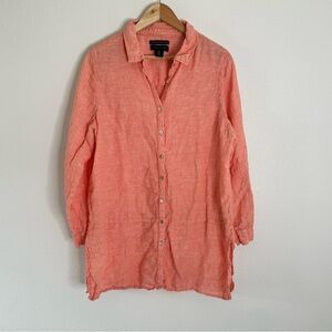 Tahari Salmon 1X Tunic linen